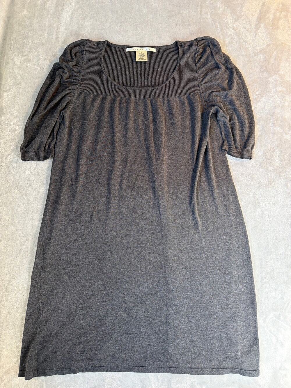 Max Studio Charcoal Gray Knit dress  L